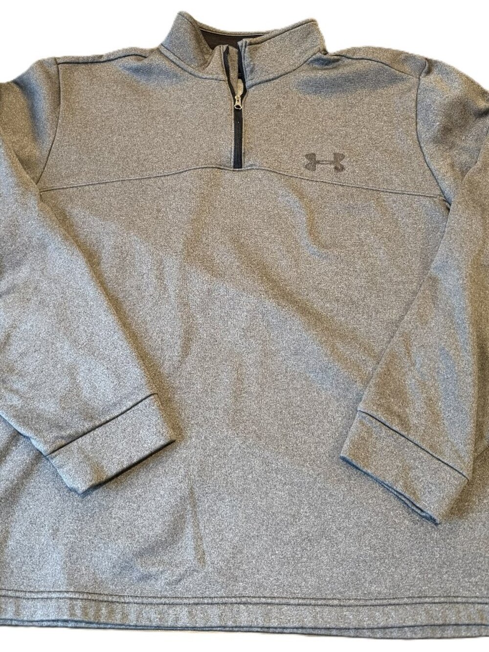 Under Armour Men's XL ColdGear Gray Full Zip Fleece Jacket Symbol Damage As Is